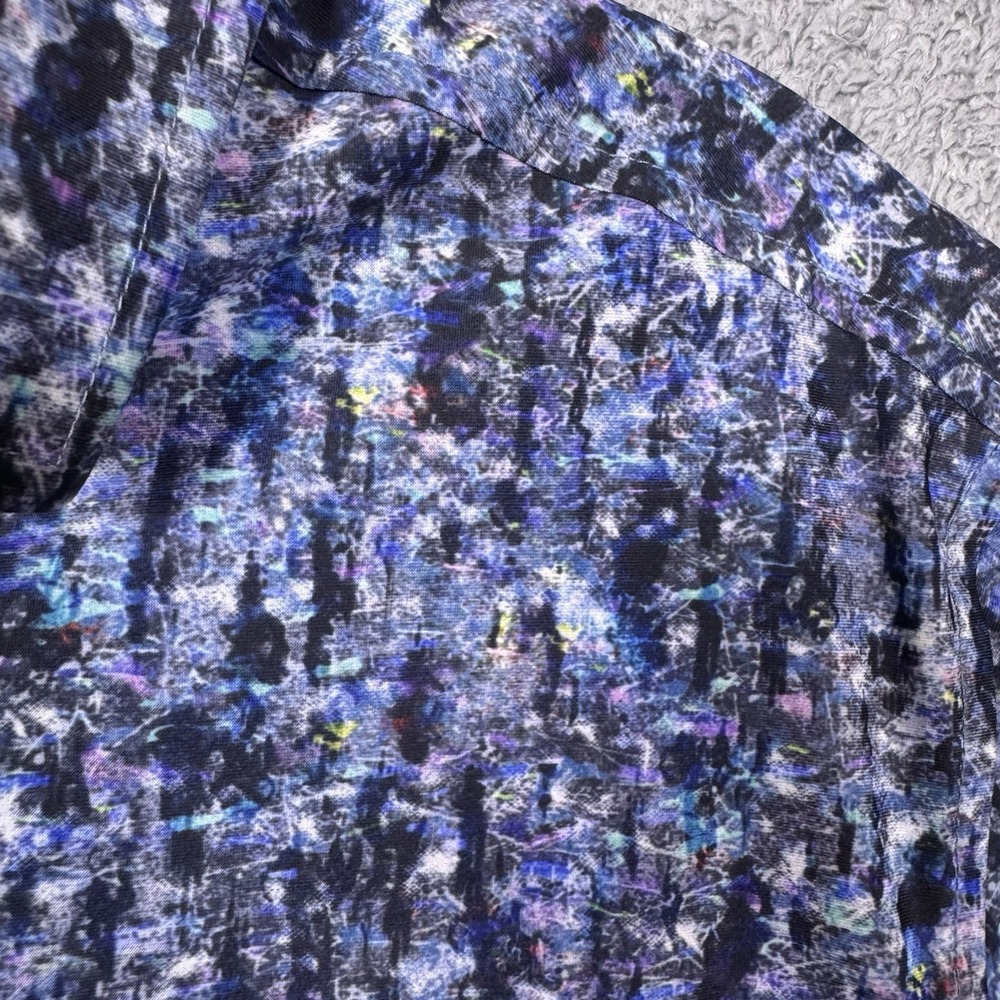 Robert Graham Mens Shirt Small Watercolor Abstract Geometric Art Galaxy Classic